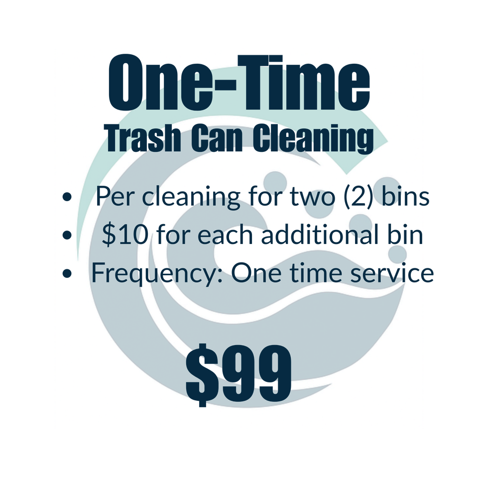 One time trash can cleaning