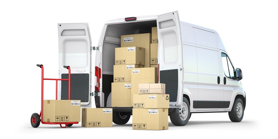 Delivery van with open doors and hand truck with c 2023 11 27 04 51 15 utc