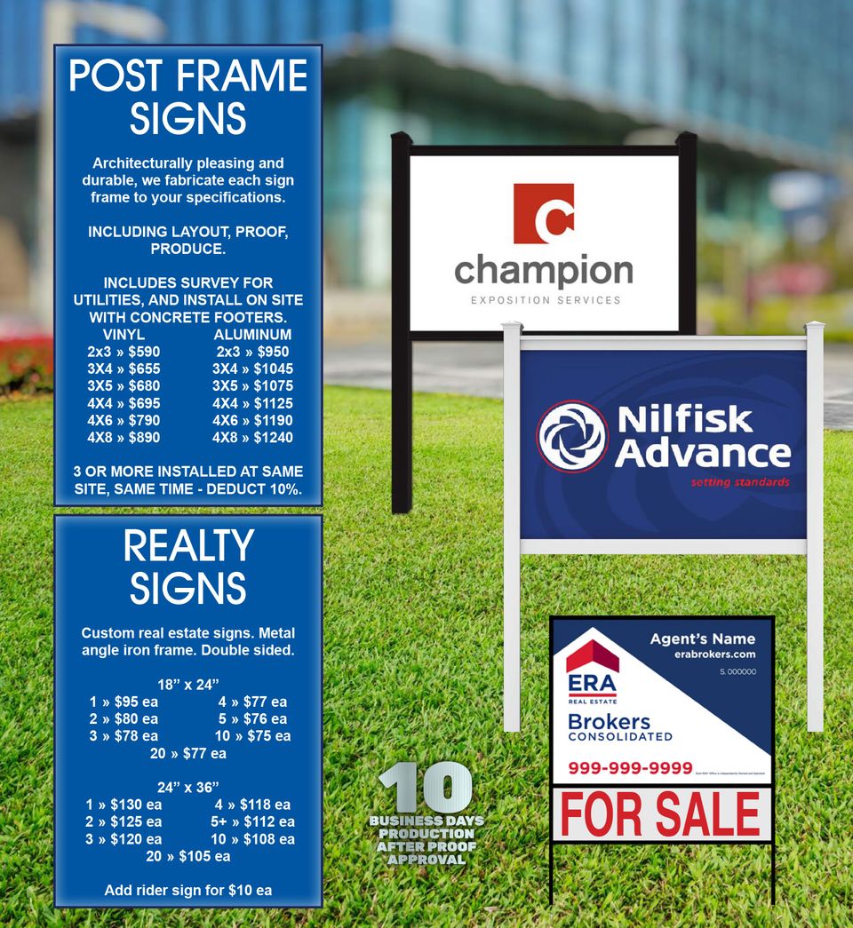 Post frame   realty signs