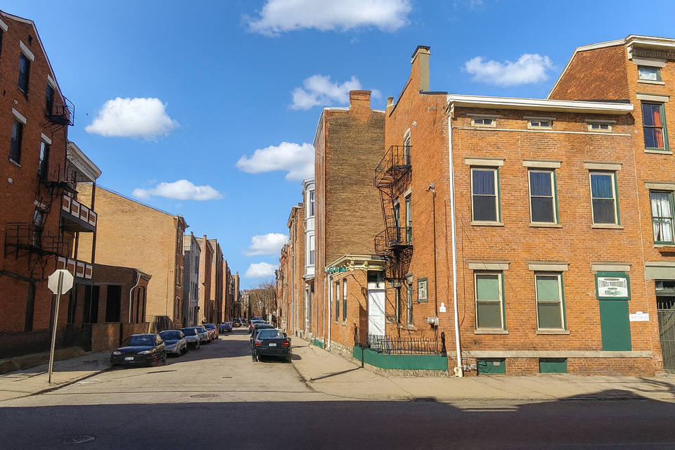 Neighborhood near the Catholic Worker House providing homelessness services and transitional support for men.