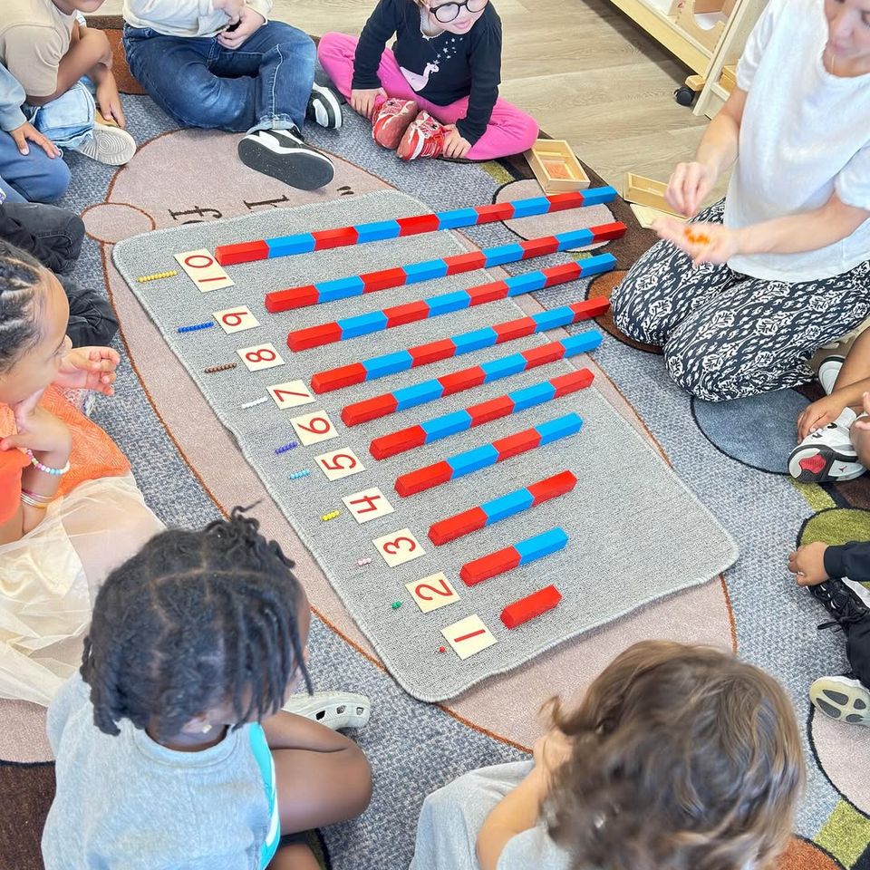Number roads game at Montessori Magic Key in Palmdale, CA