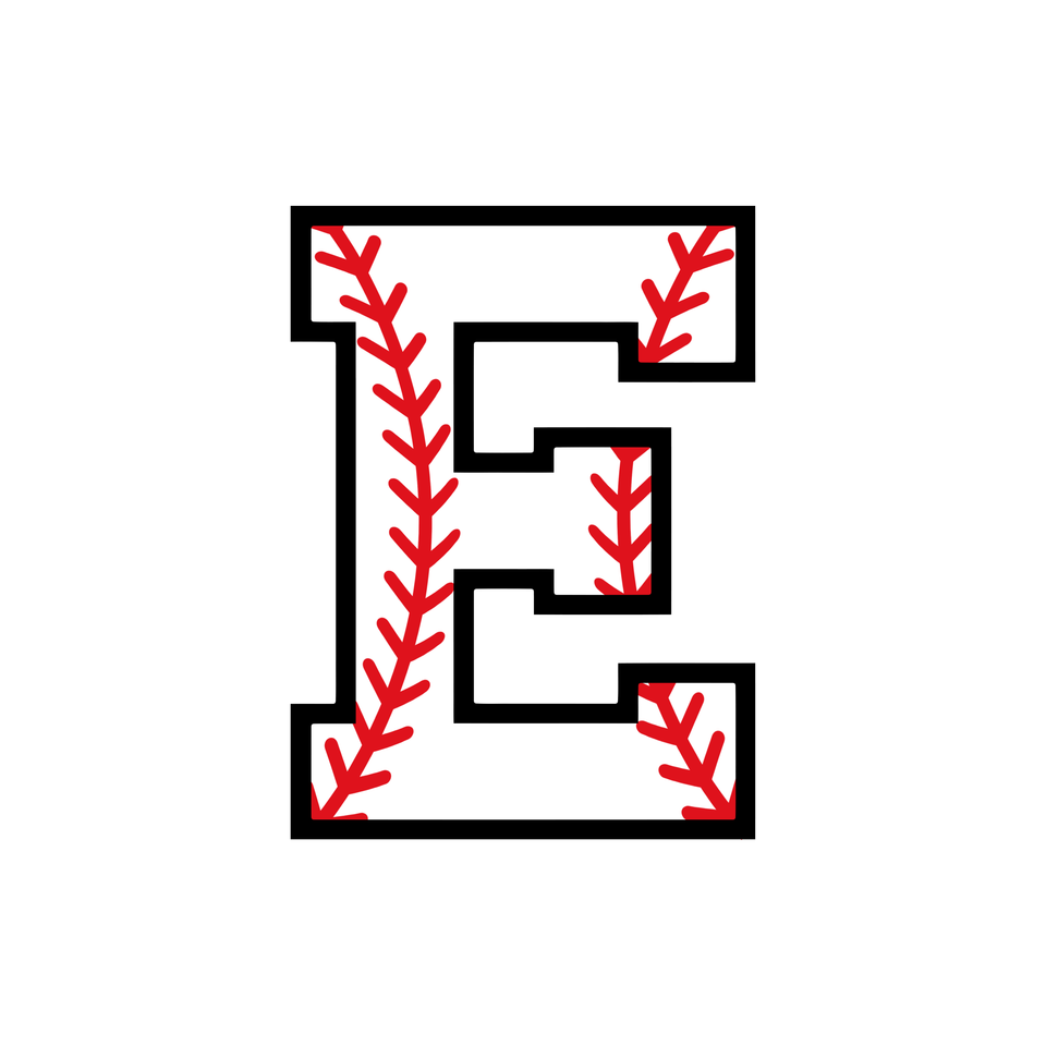 Sports   baseball letter e