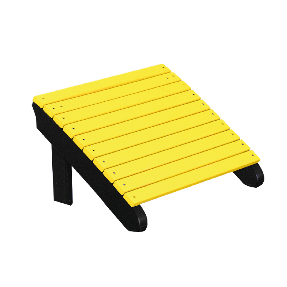11 h f deluxe adirondack footrest yellow
