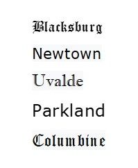 List school shootings