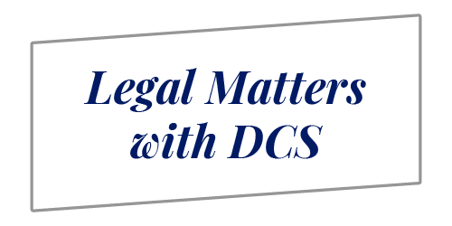 Icons legal matters with dcs