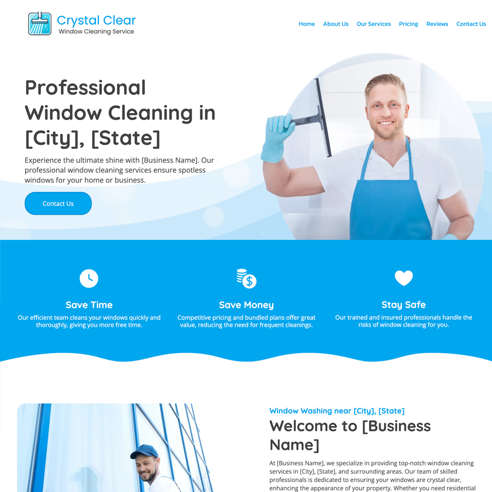 Best window cleaning website design theme