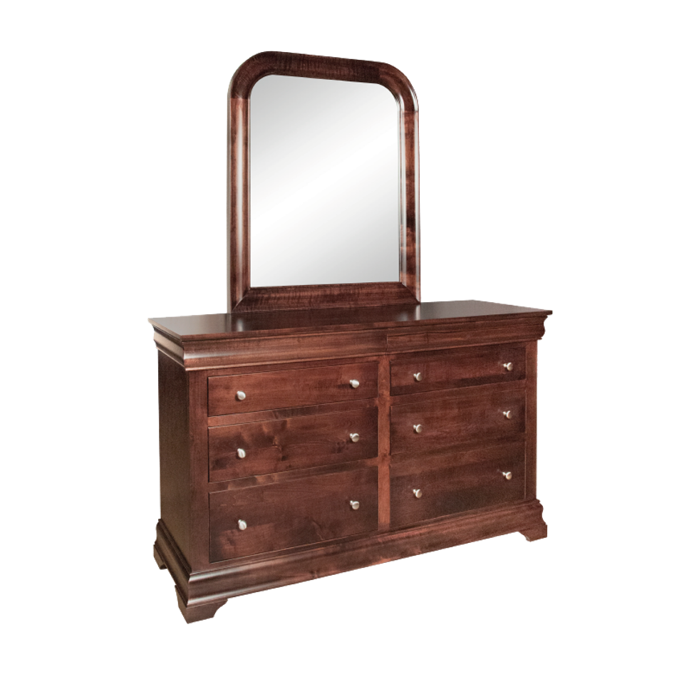 Aw loretto dresser with rounded mirror