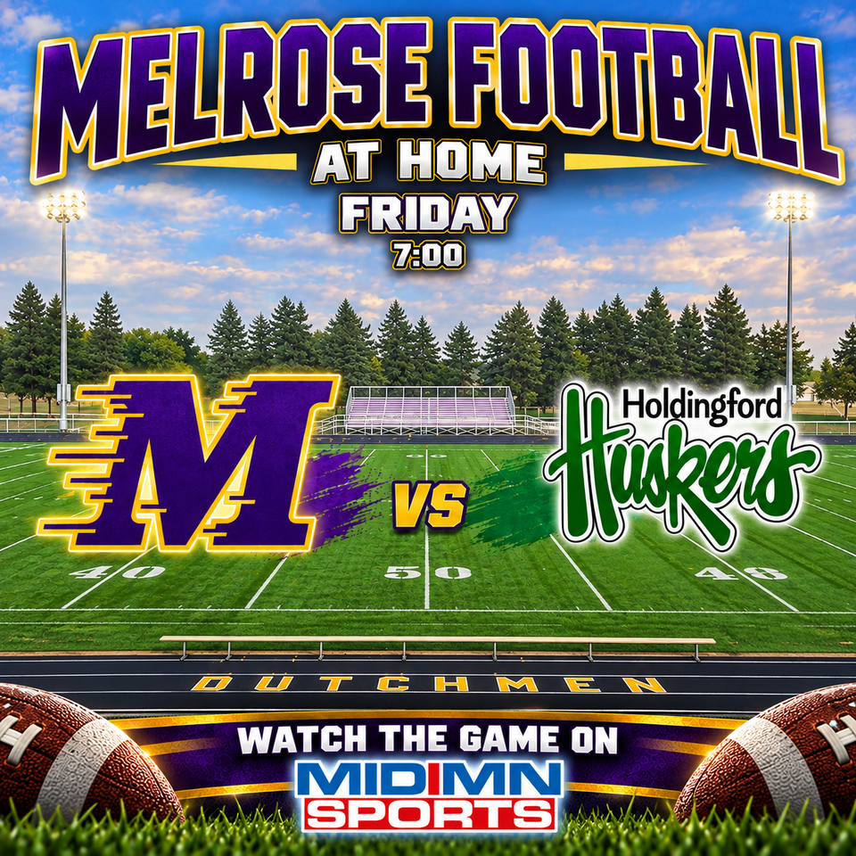 Melrose football game night poster