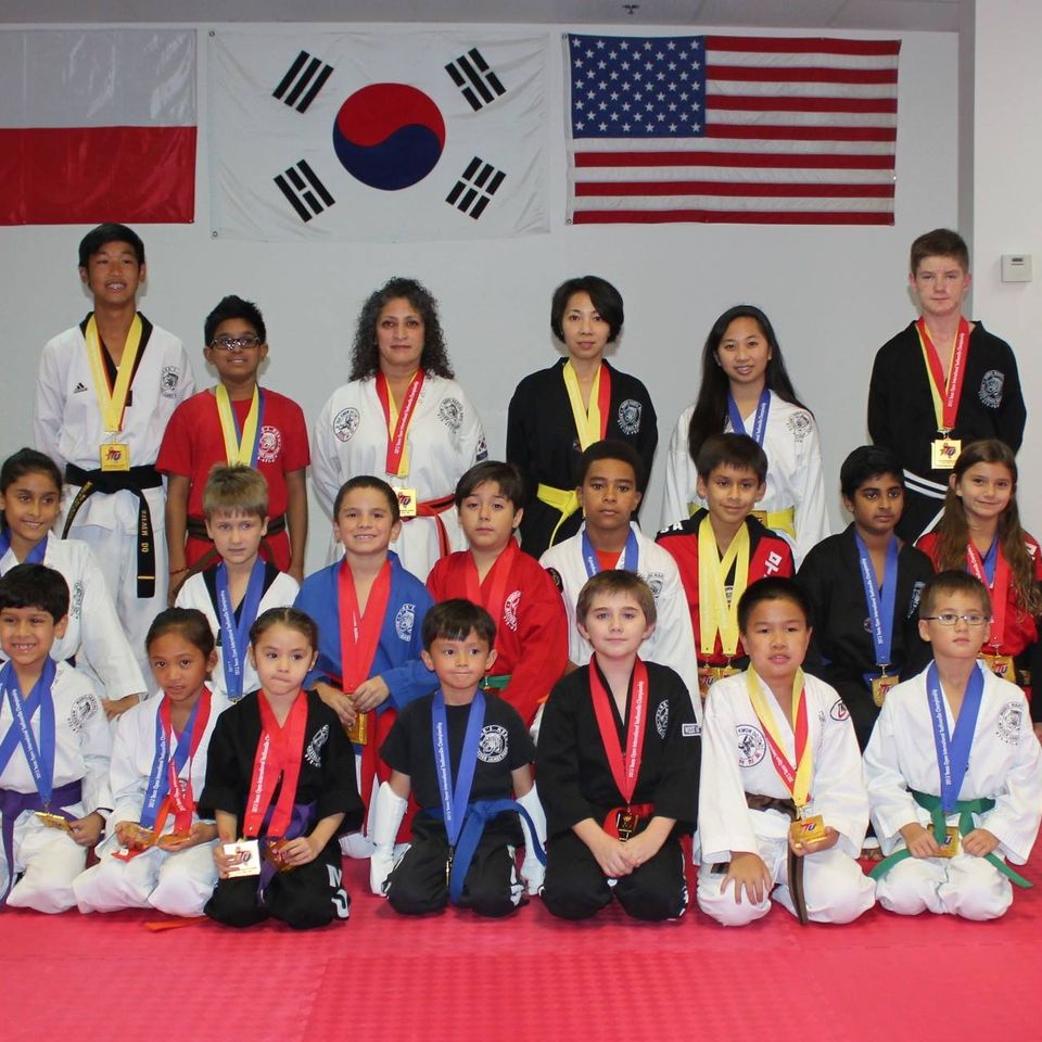 Kids with tkd bling