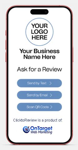 Free Google Review Request App from OnTarget Web Marketing