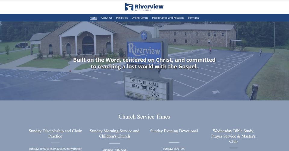 Screenshot 22 10 2026 115856 riverviewbaptistchurch.freedomwebsolutions.multisiteadmin.com