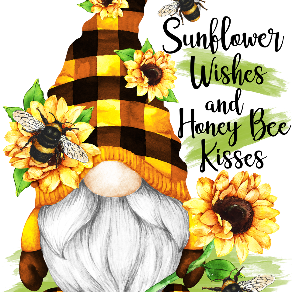 Seasons spring gnome sunflower wishes
