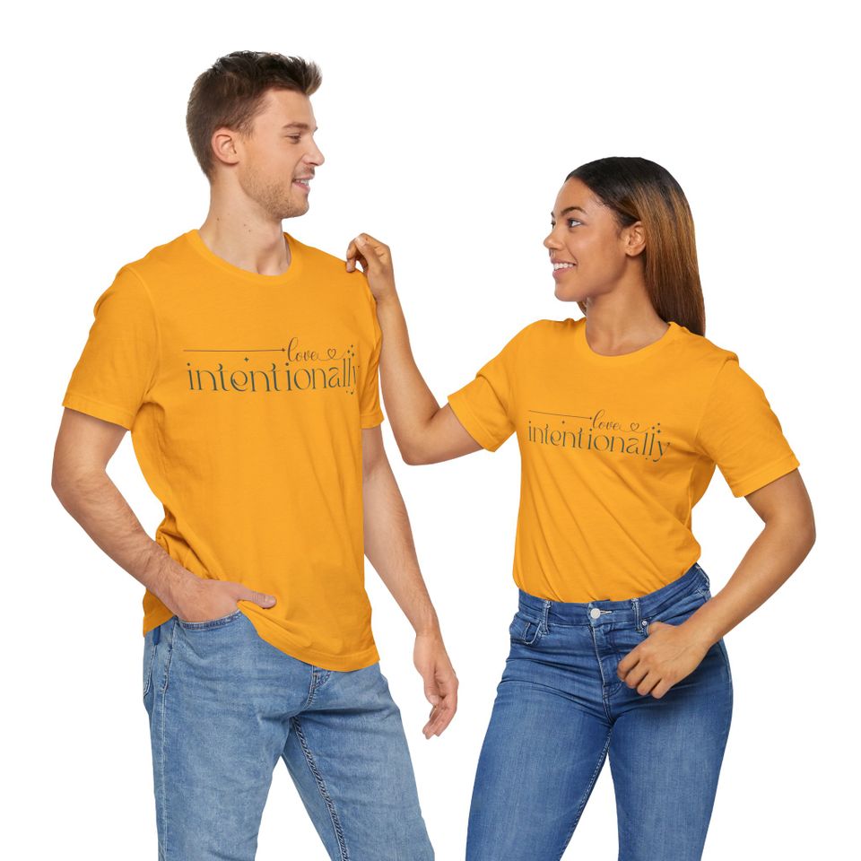Guy and girl yellow tee