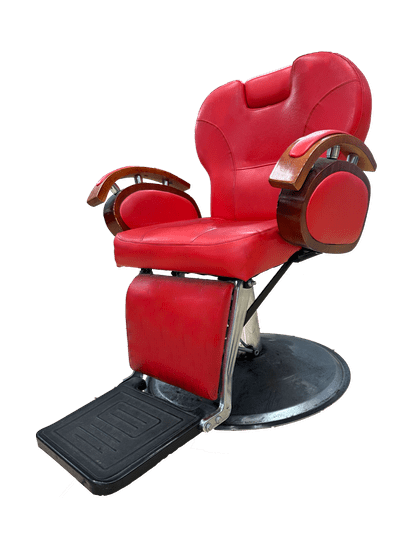 Luxury red barber chair
