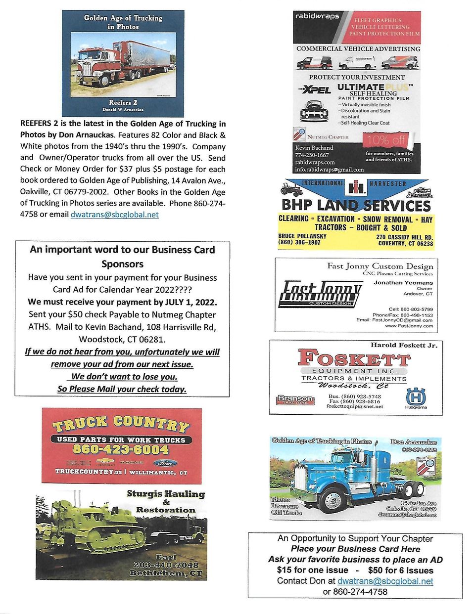 July aug 22 ad page
