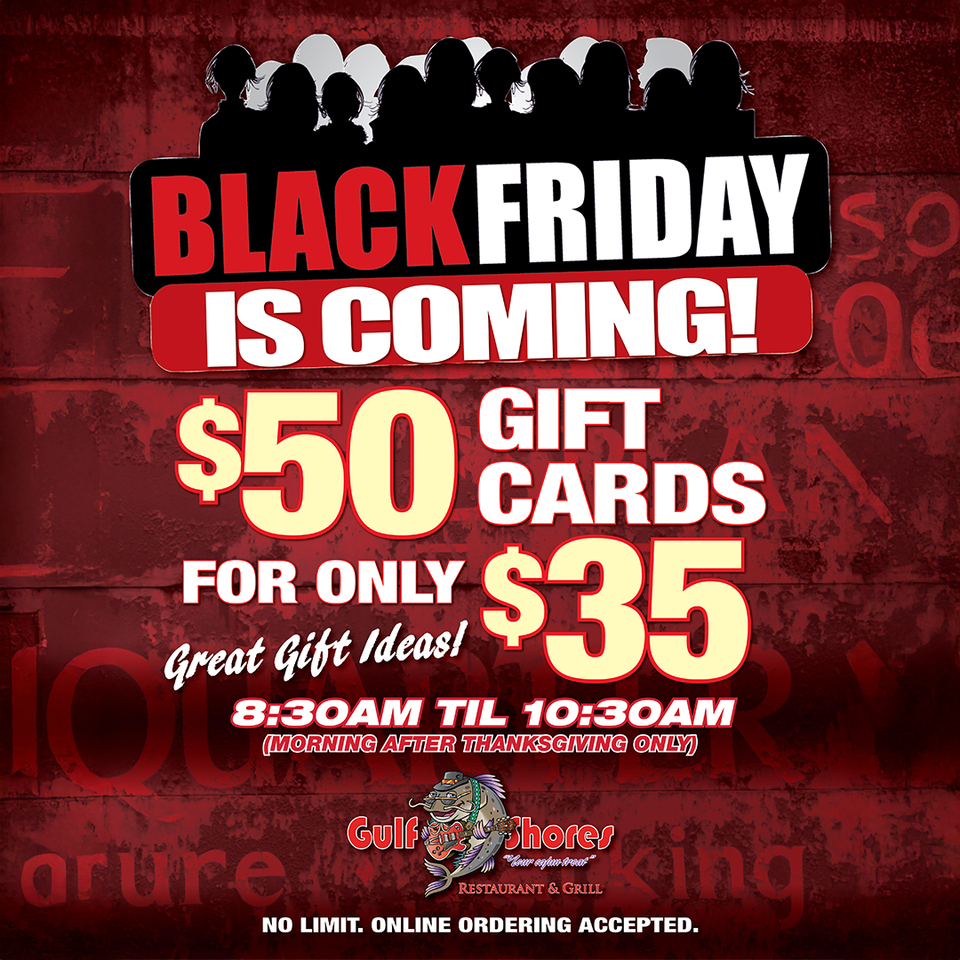 Black friday gift card special