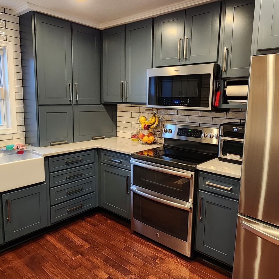 Custom kitchen cabinets built by Johnson Woodworking in Atlanta, IN