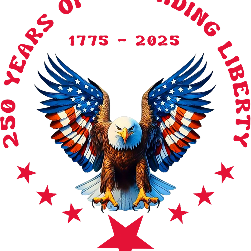 Patriotic   usa army us military parade 250th anniversary 2025 eagle with star