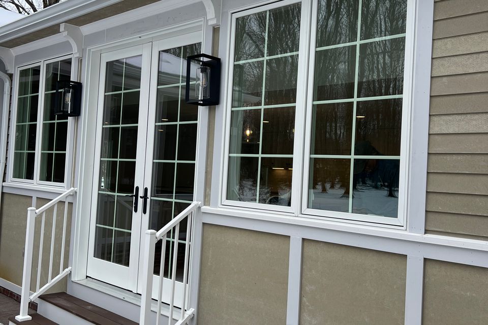 New windows and exterior finishes from whole-home renovation in Chagrin Falls Ohio