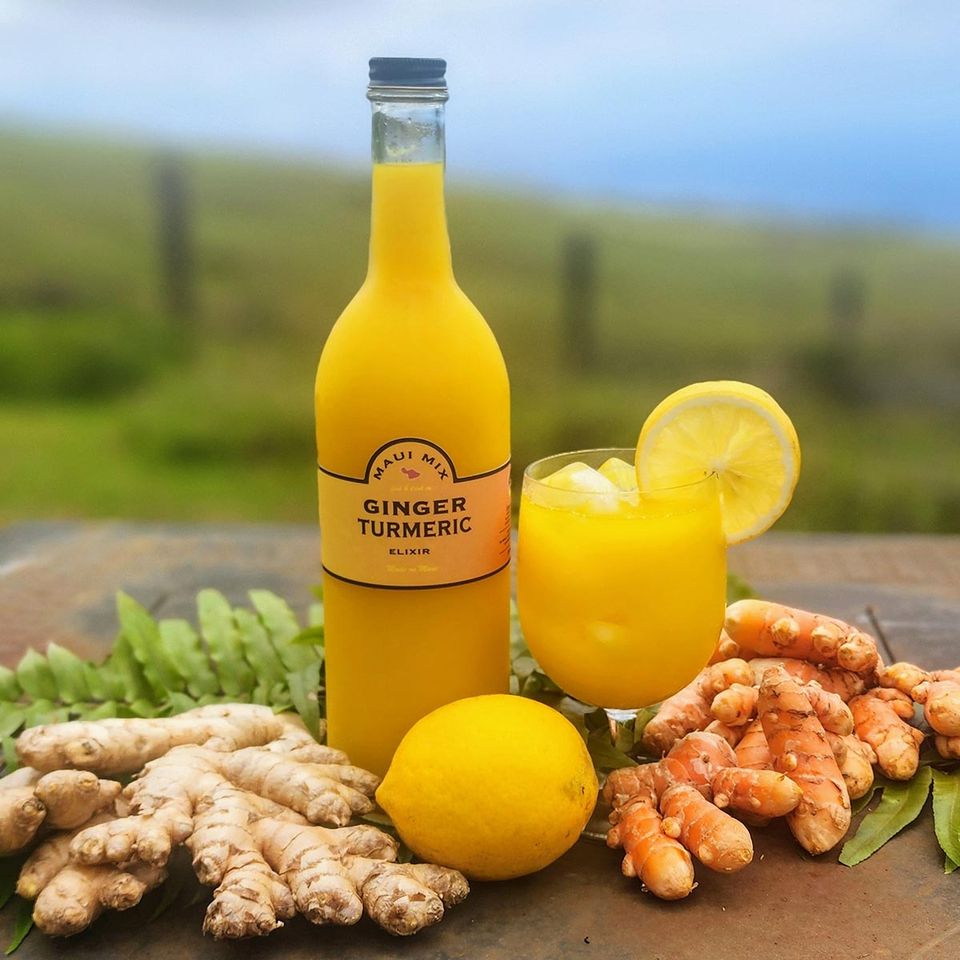 Ginger turmeric drink mixer maui