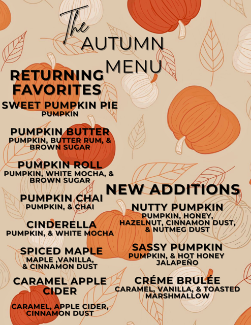 Autymn menu