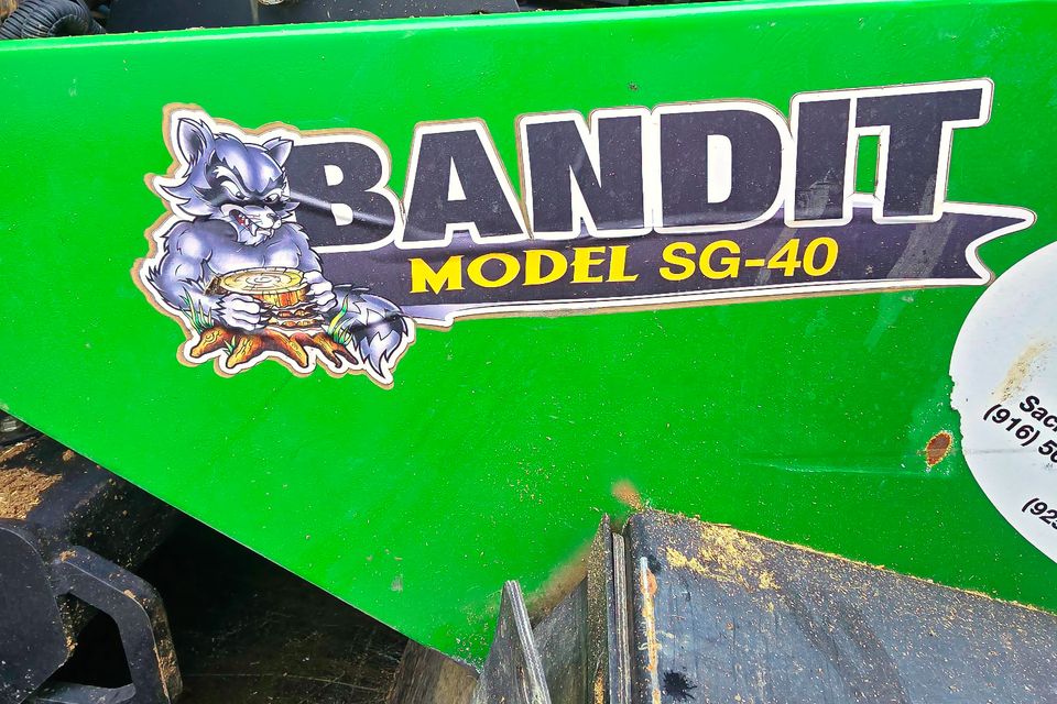Bandit SG-40 stump grinder used by Economy Tree Service for stump removal in Roseville CA