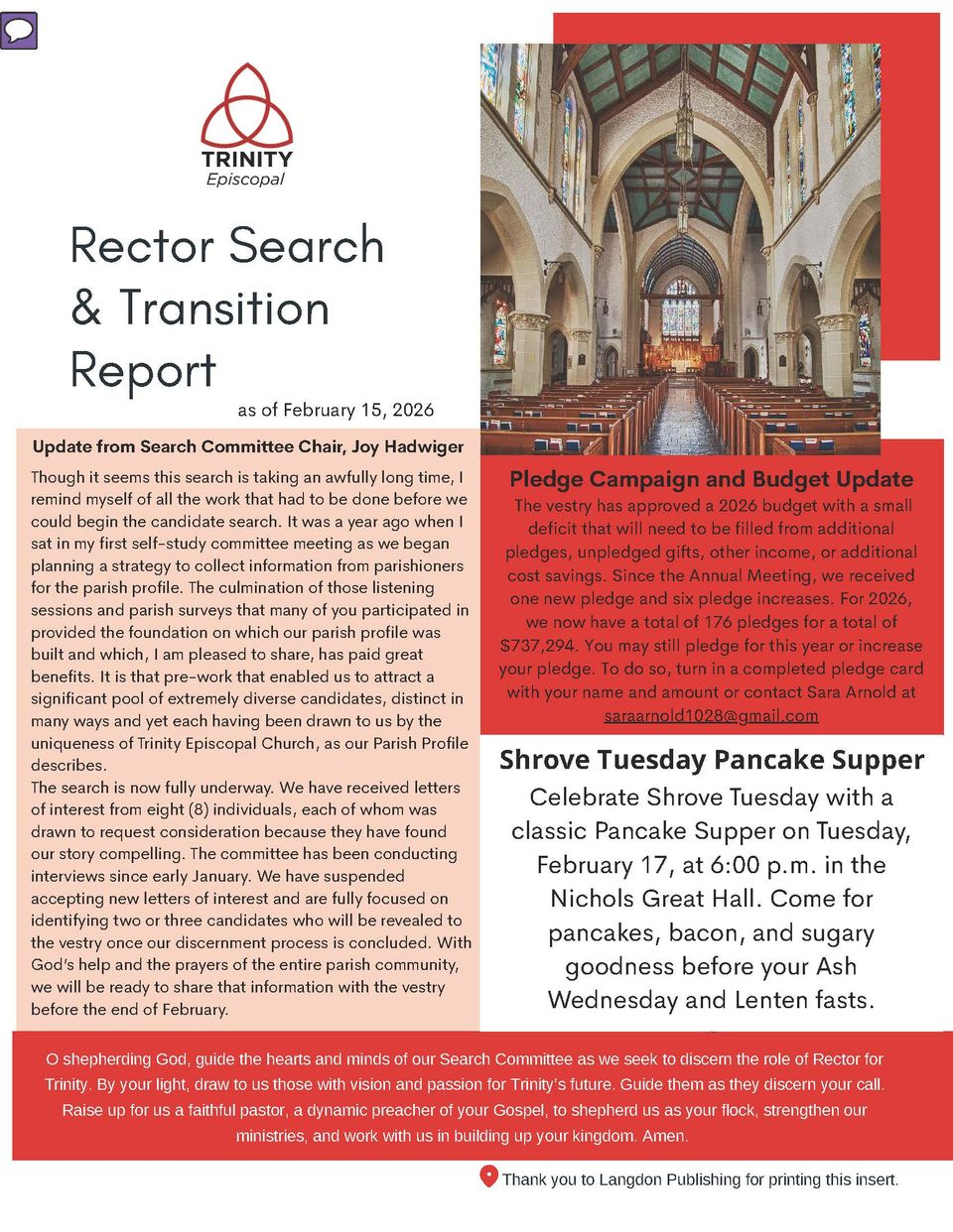 Rector transition report february 15  2026 page 1
