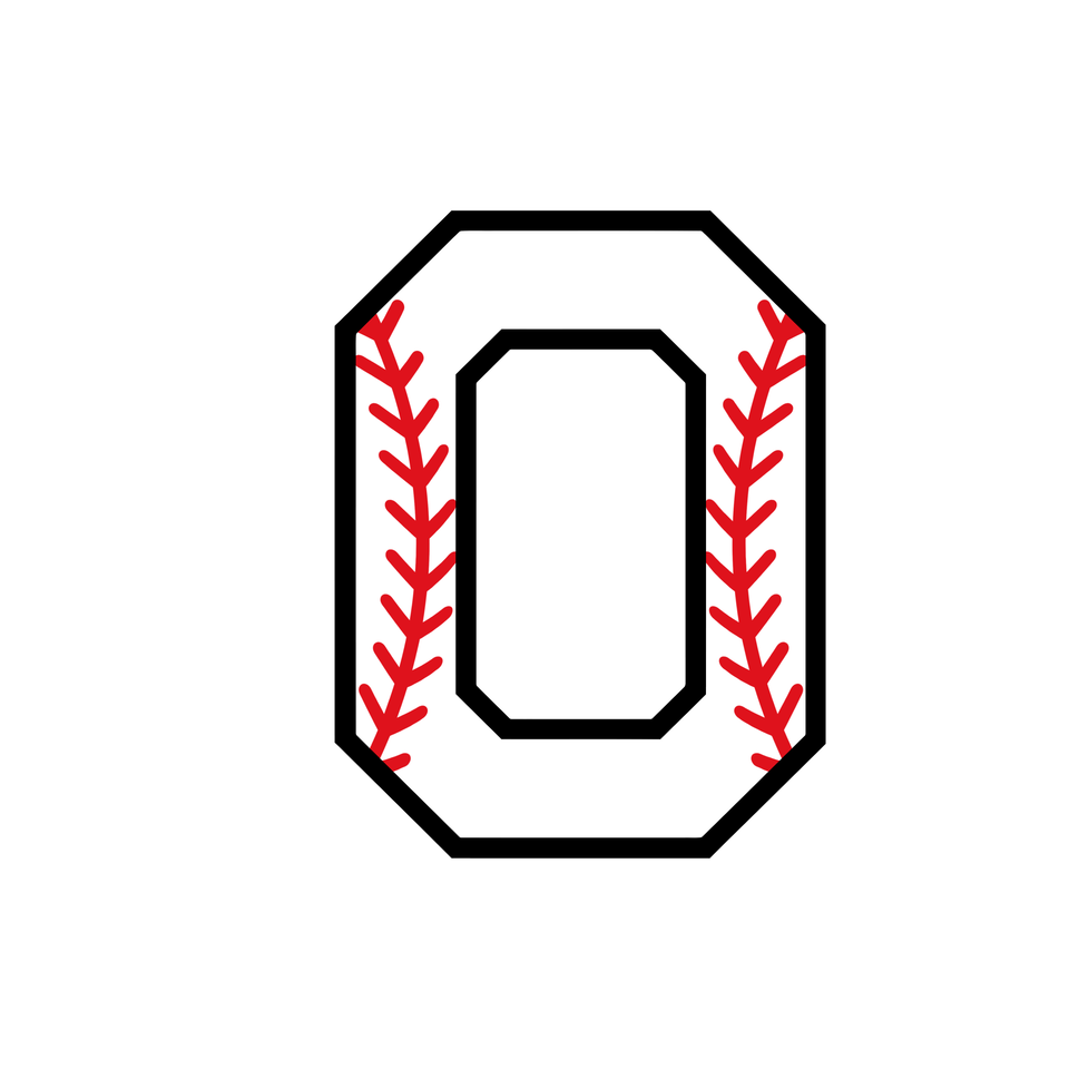 Sports   baseball letter o