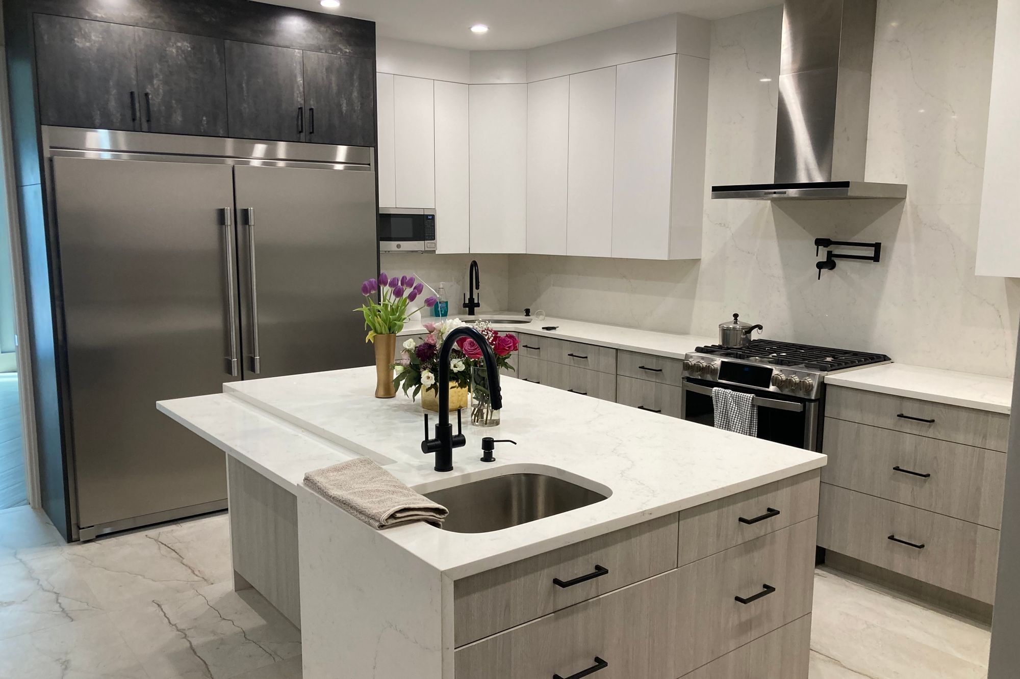 High End Modern Kitchen Kitchen Remodel in New City, NY by Ultimate Kitchens & Furniture Plus project photo