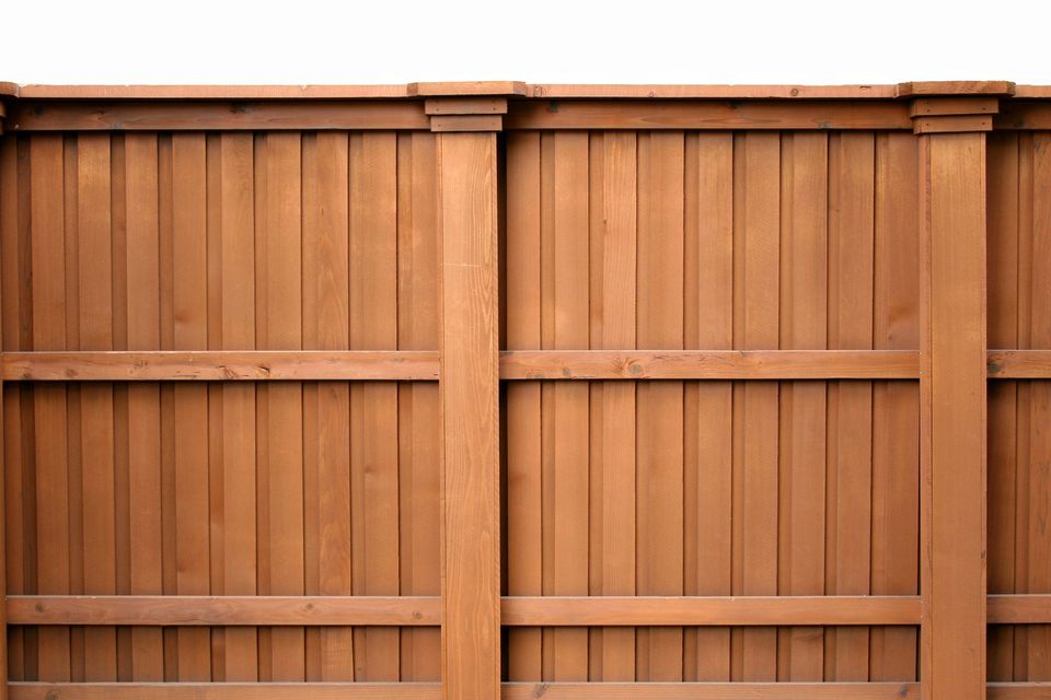 Tall wooden fence
