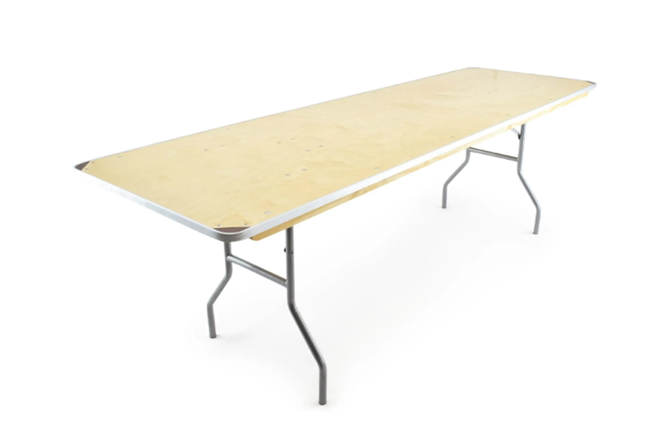 8' x 30" folding table for rent