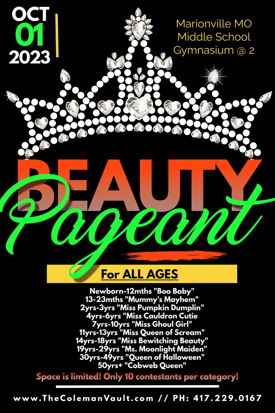 Beauty pageant poster