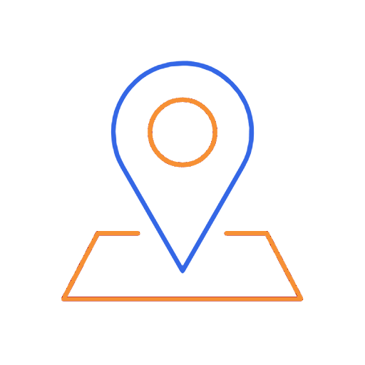 52 location pin on square map outline
