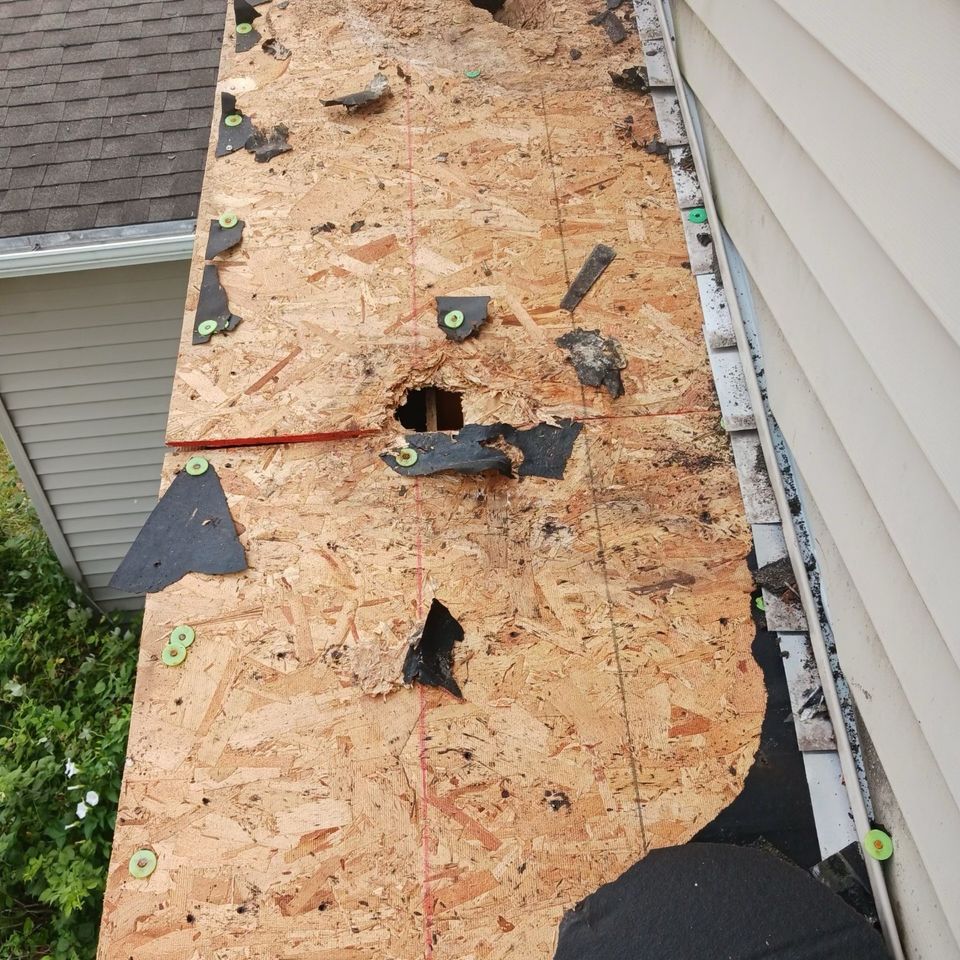 Hole in particle board hidden