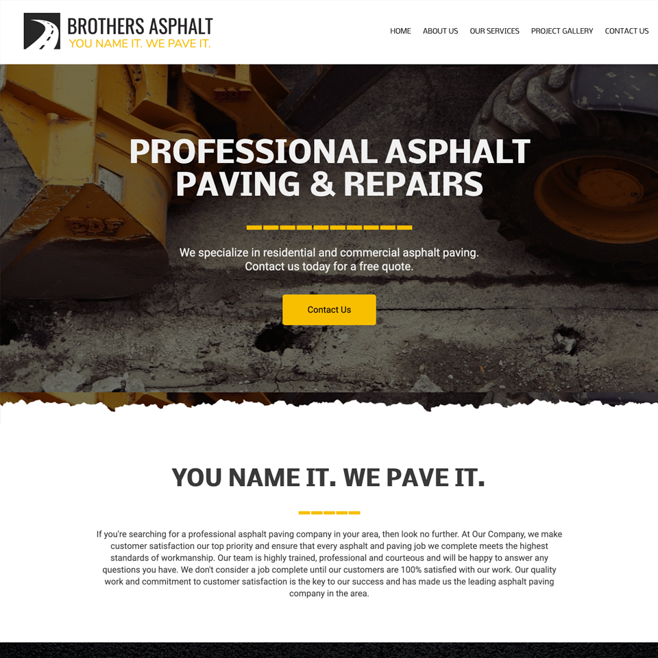 Asphalt website theme