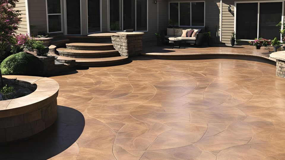 Stamped concrete patio ideas  finishing techniques