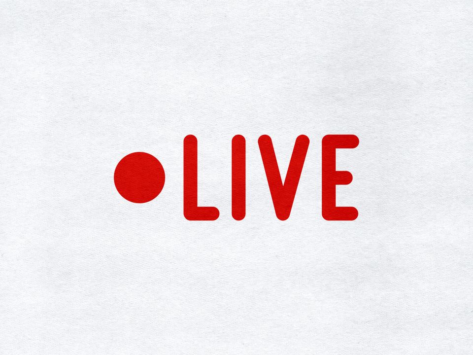 Live stream icon on paper background 2022 10 26 06 05 53 utc