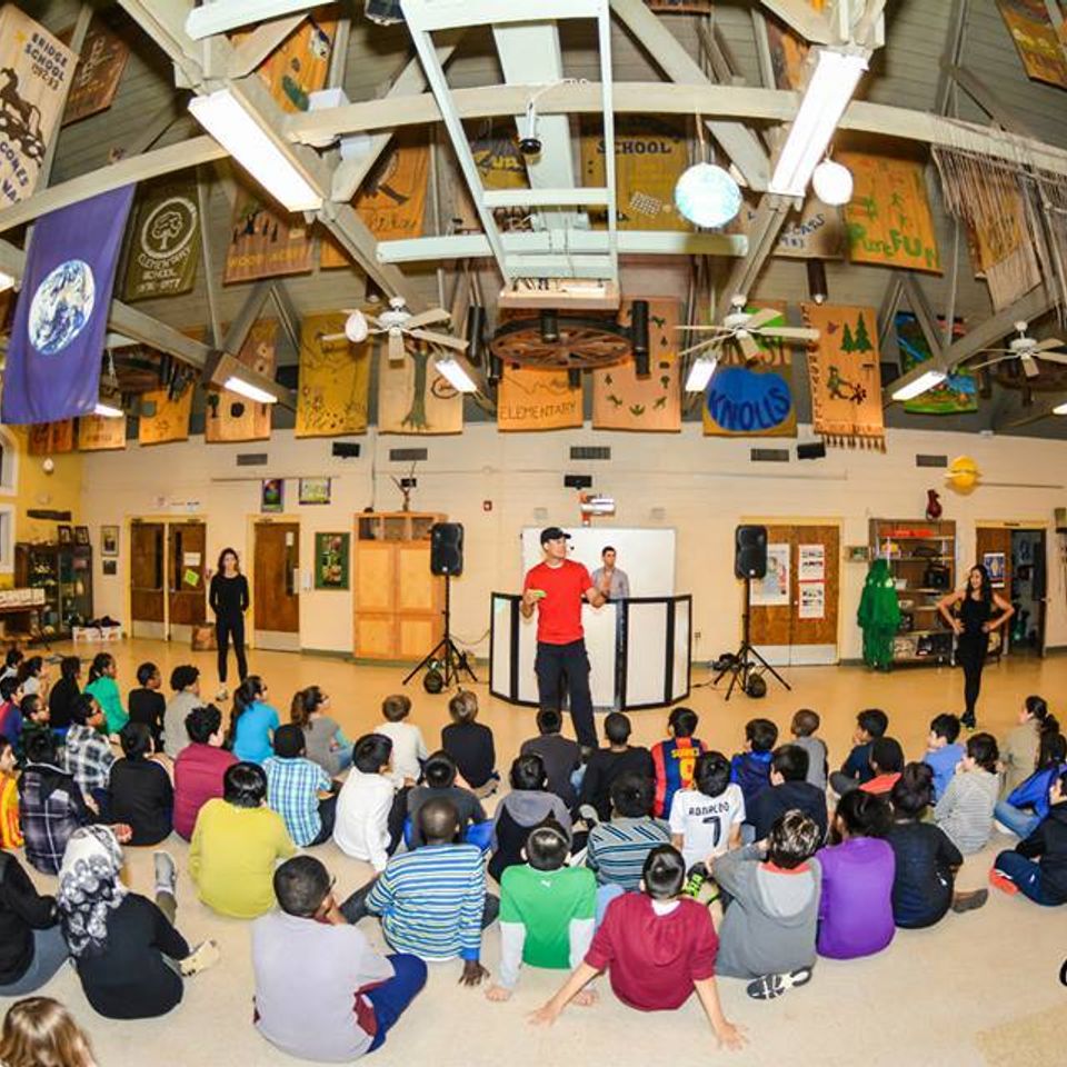 Group picture at a 6th grade outdoor ed program