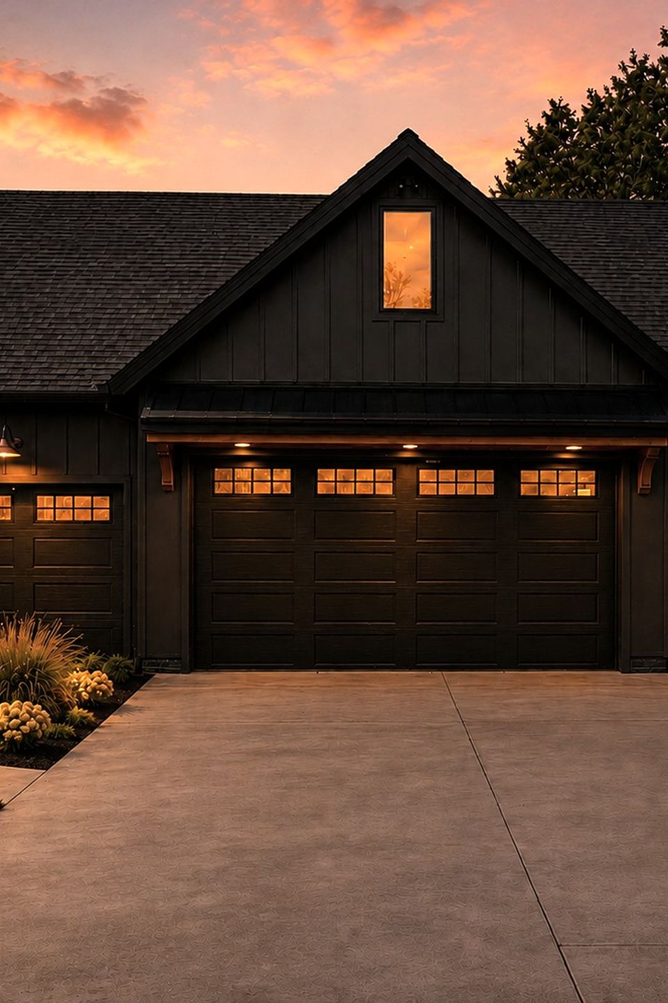 Garage exterior of renovated Chagrin Falls, Ohio home