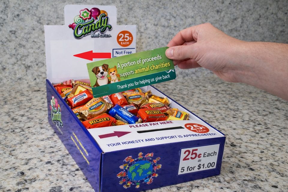 Adding sticker to box