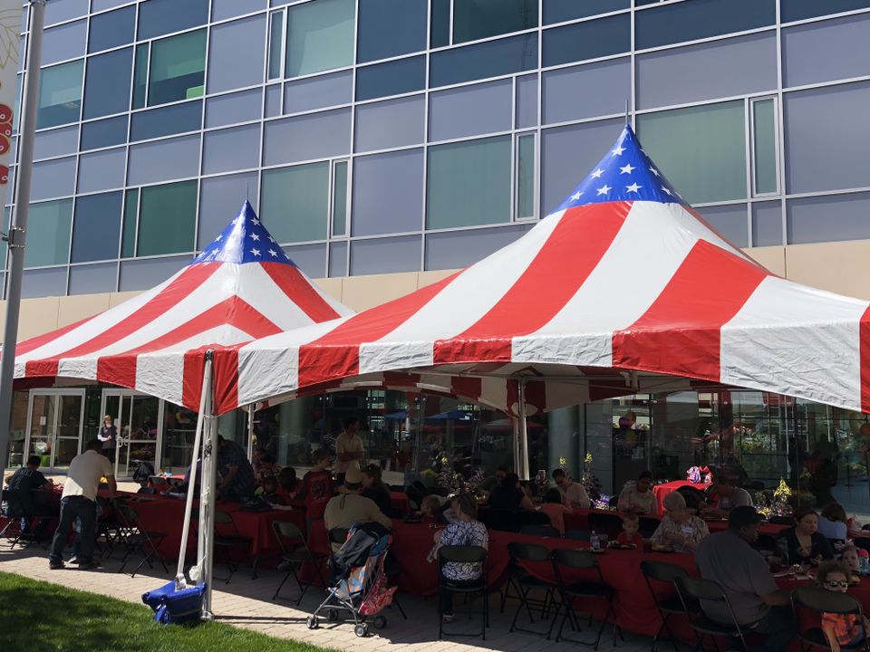 Tents red white blue 2