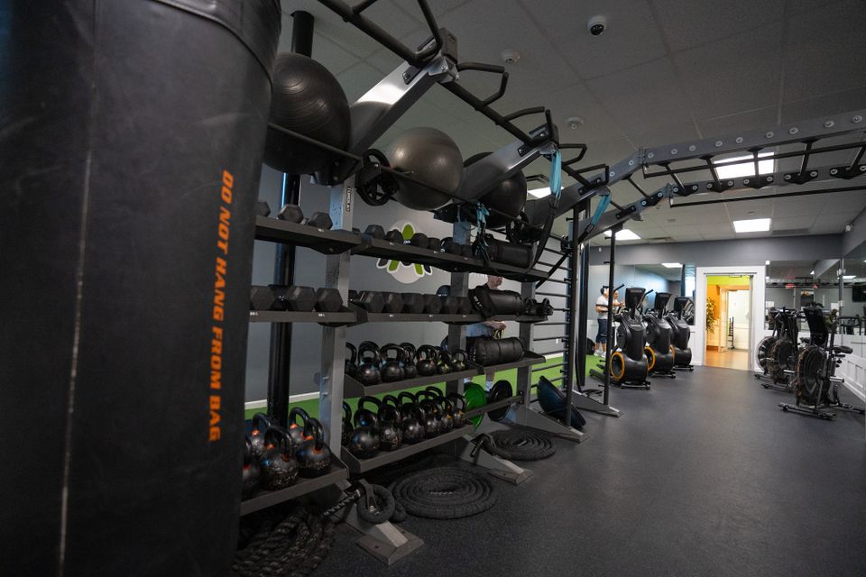 A wide shot of the functional training room at Maximus Gym in Riverhead