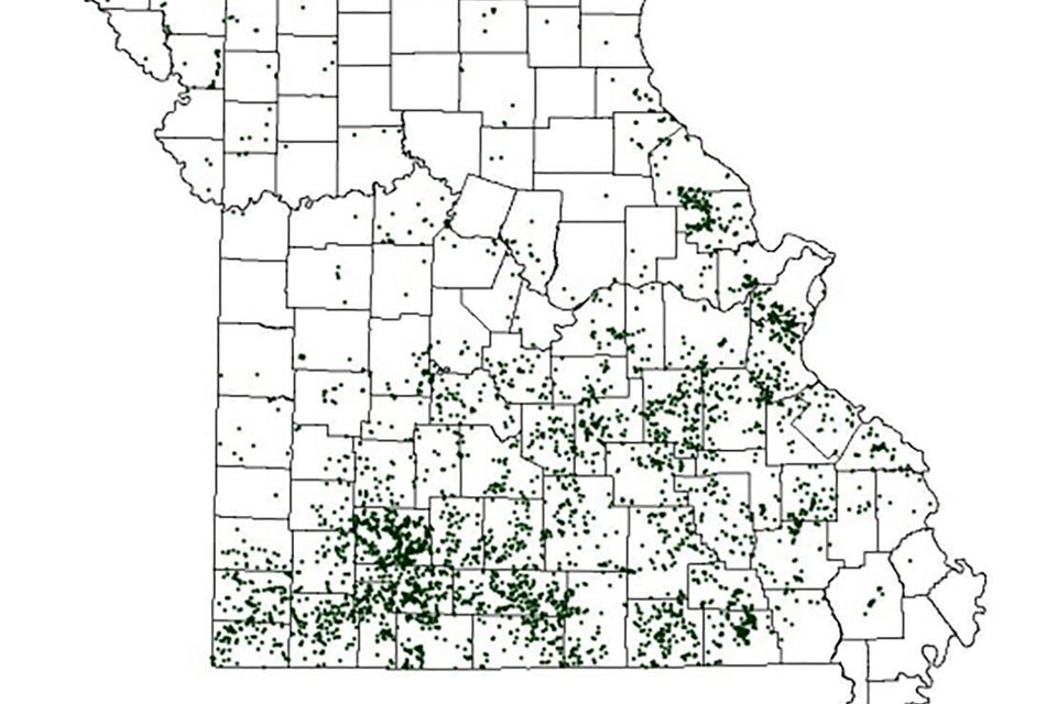 Springs of mo map