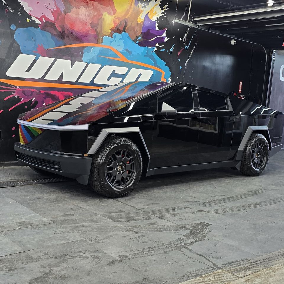 Professional ceramic coating finish on Tesla Cyber Truck