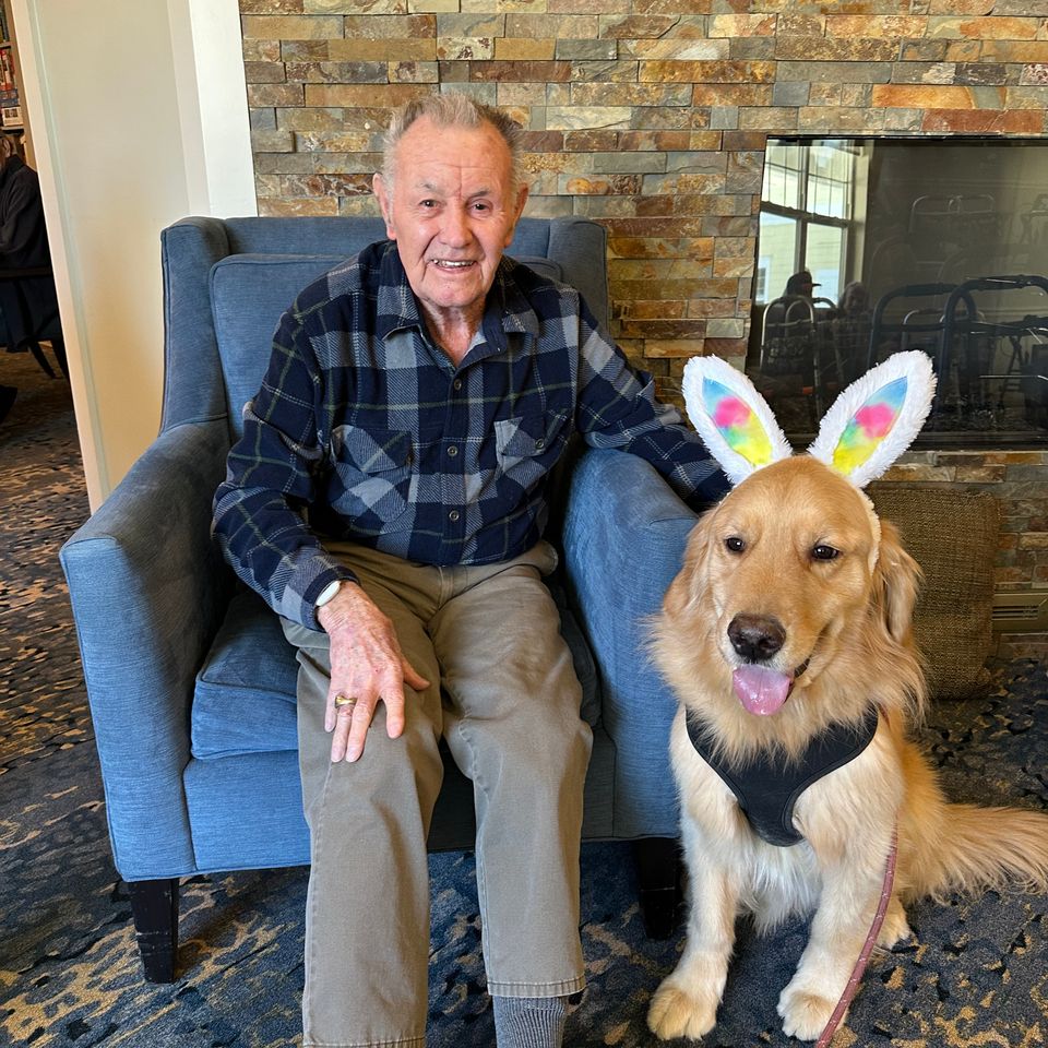 Concord park resident jack mcbreen with myles