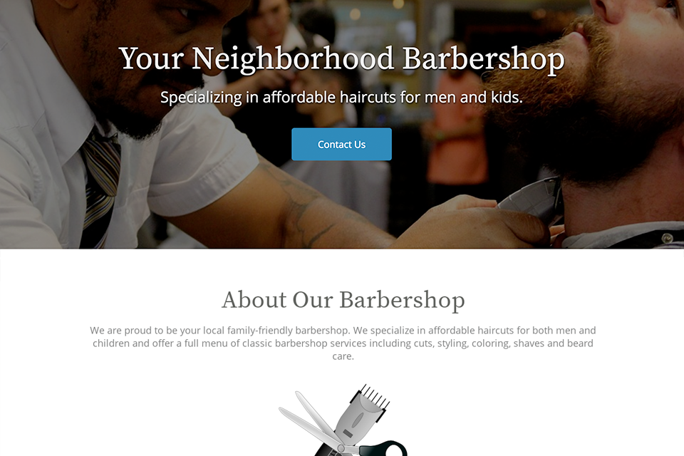 Barbershop website design theme original