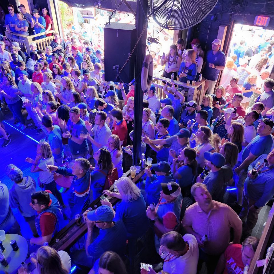 One of Carpe Diem's pregame events at The Beach on Bourbon with fans of the Kansas Jayhawks basketball team.