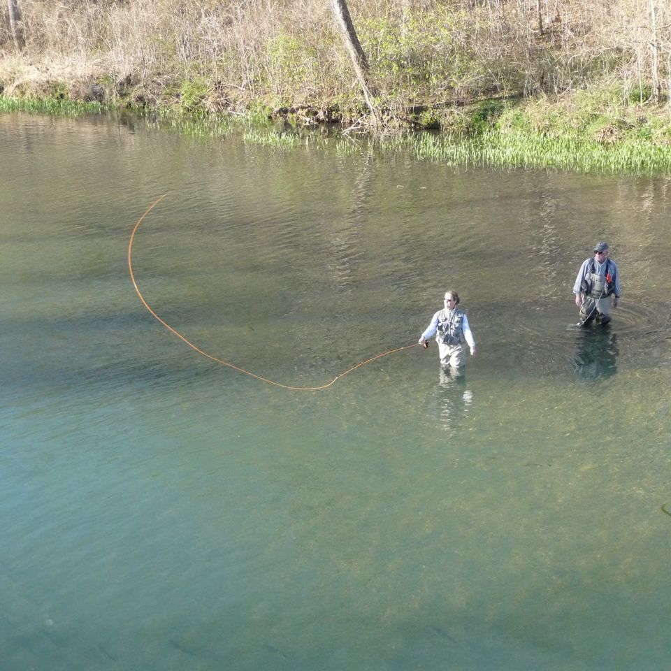 Fly fishing lesson