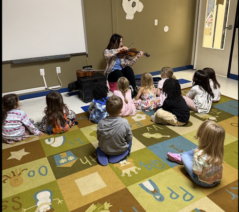 Claire playing violin