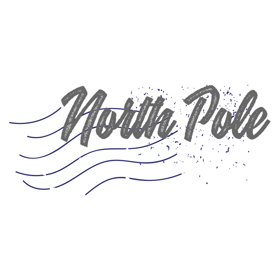 Seasons   christmas north pole blk stamp